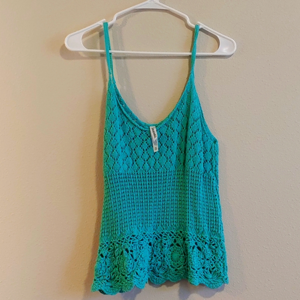Aeropostale Teal Turquoise Tank top Knit